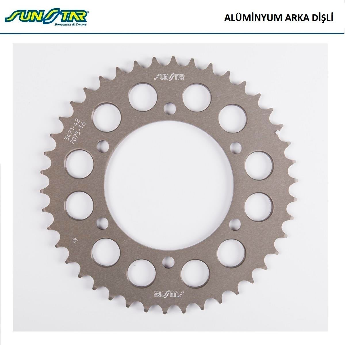 ARKA DİŞLİ ALÜMİNYUM / KAWASAKI / NINJA 250 R / 250cc / (DİŞLİ SAYISI : ORİJİNAL+1) / 2008-2009-2010-2011-2012