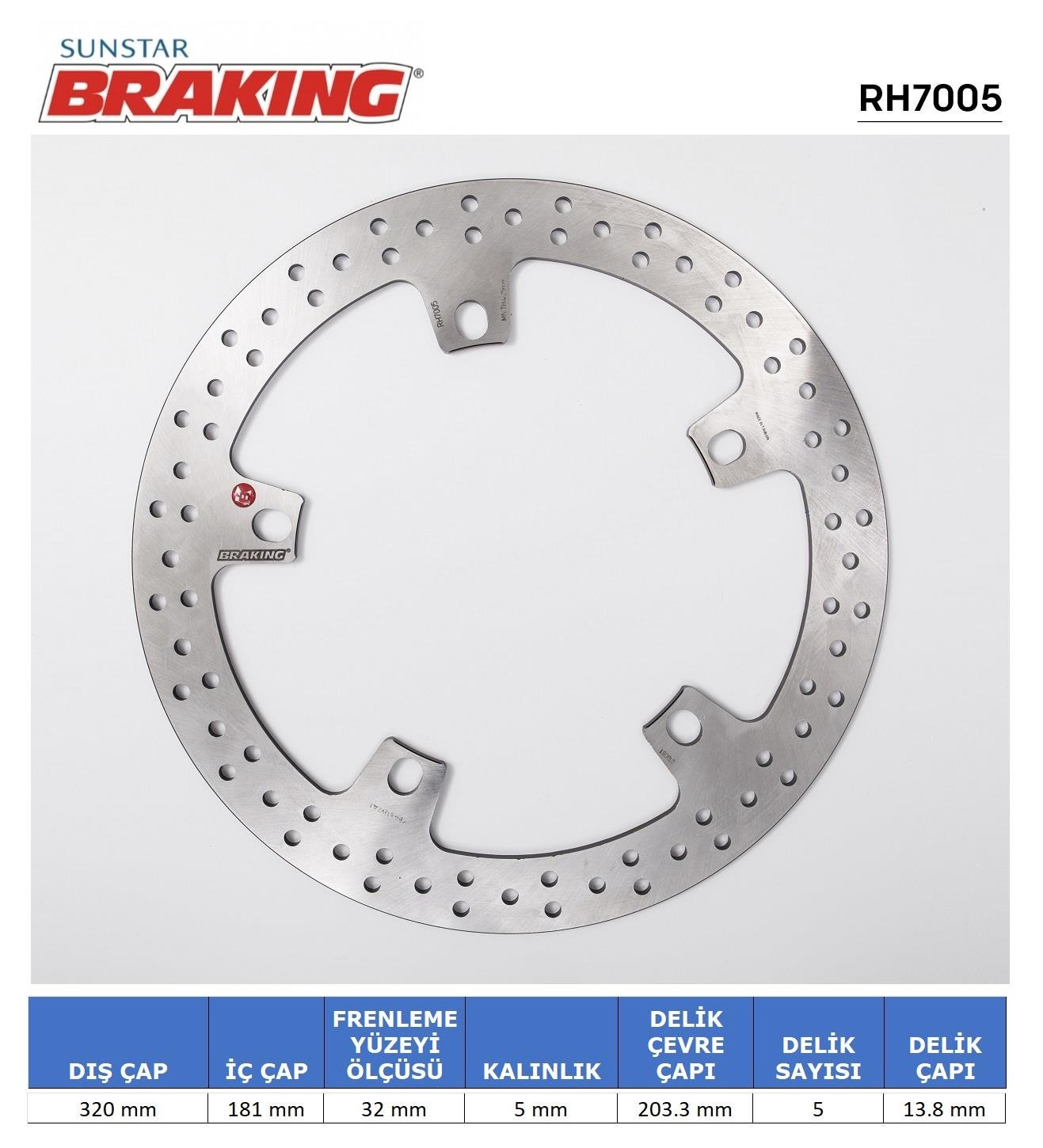 BMW S 1000 R / RR / XR YUVARLAK ÖN FREN DİSKİ / BMW / S 1000 R / 1000cc / ÖN İKİ TAKIM KULLANIR / 2014-2015-2016-2017-2018-2019
