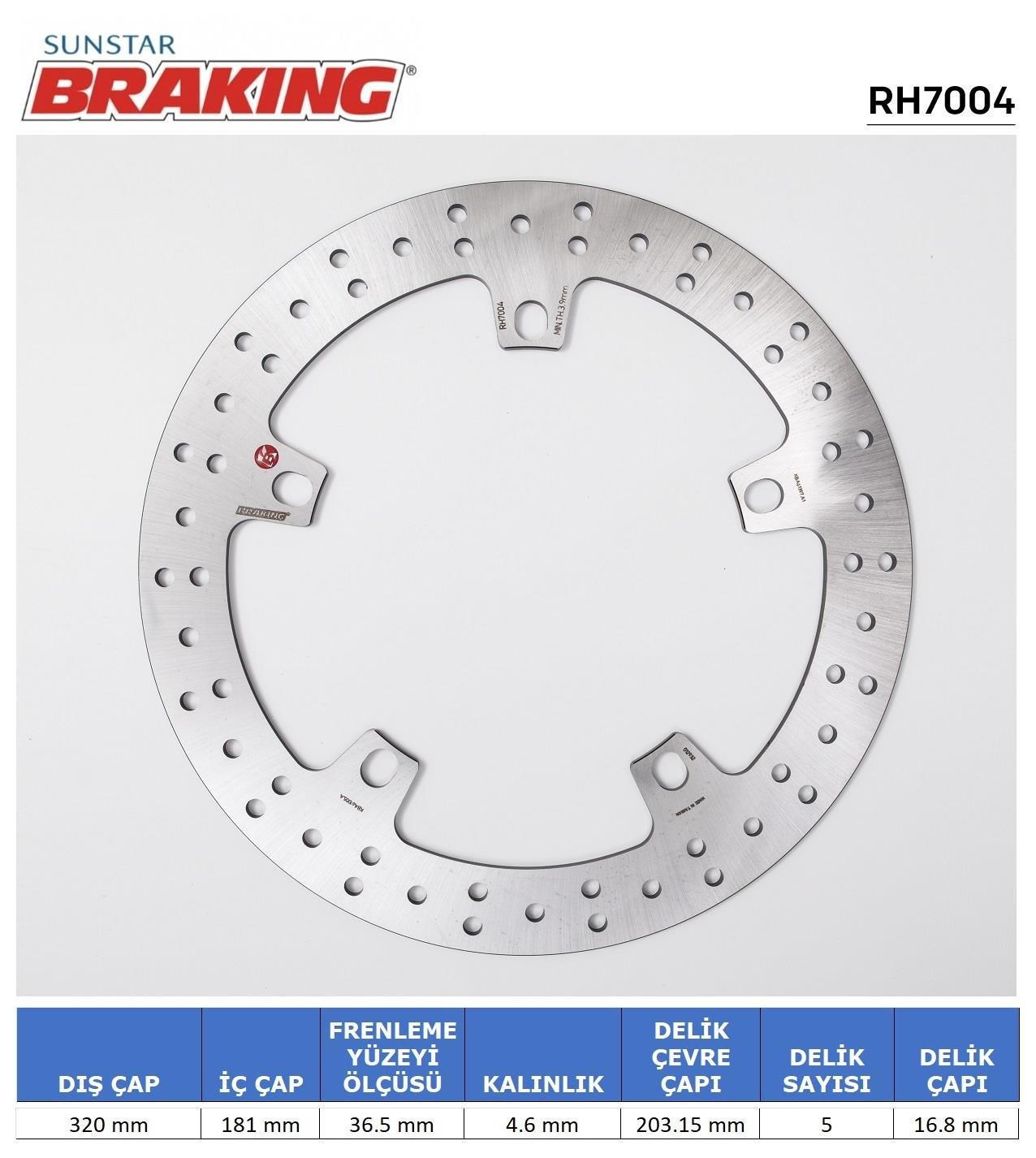 BMW YUVARLAK ÖN FREN DİSKİ / BMW / F 800 GT / 800cc / ÖN İKİ TAKIM KULLANIR / 2013-2014-2015-2016-2017-2018-2019-2020