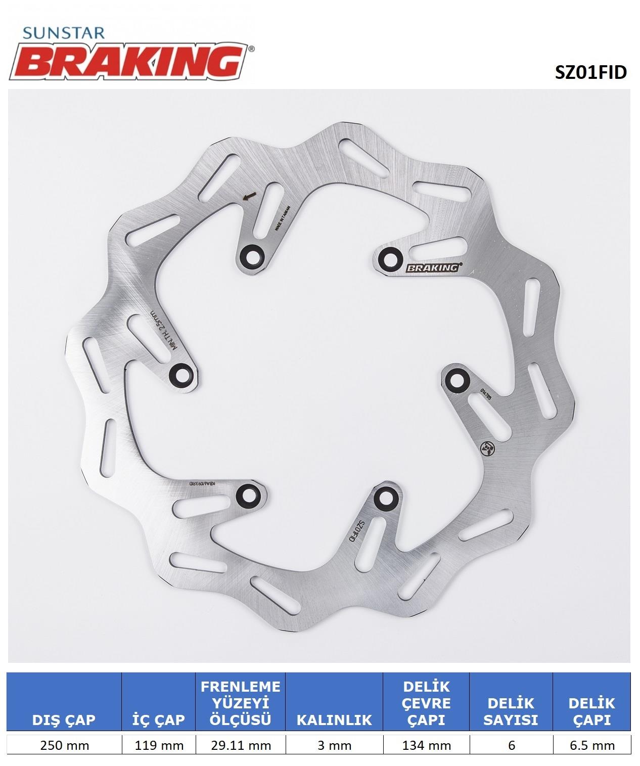 DALGALI ÖN FREN DİSKİ / SUZUKI / DRZ S / 400cc / ÖN / 2000-2001-2002-2003-2004-2005-2006-2007-2008-2009-2010-2011-2012-2013-2014-2015-2016-2017-2018-2019