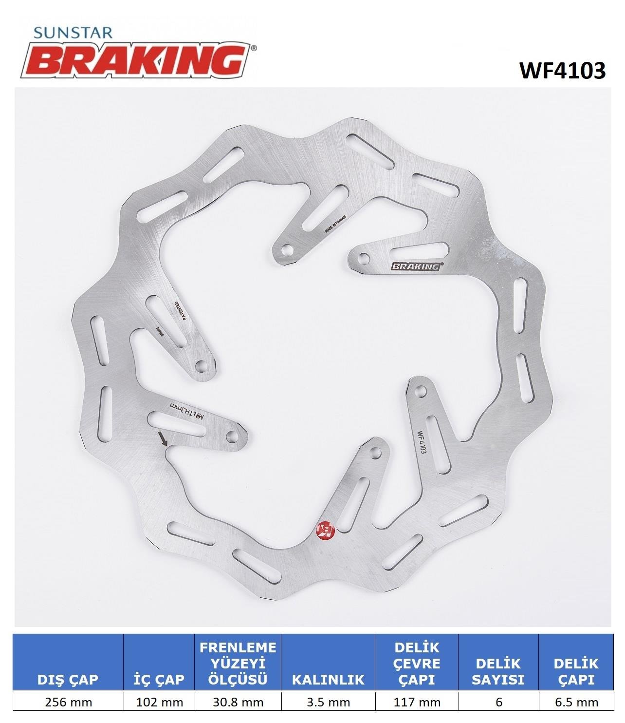 HONDA CRF 250 L DALGALI ÖN FREN DİSKİ / HONDA / CRF 250 L / 250cc / ÖN / 2013-2014-2015-2016-2017-2018-2019-2020-2021