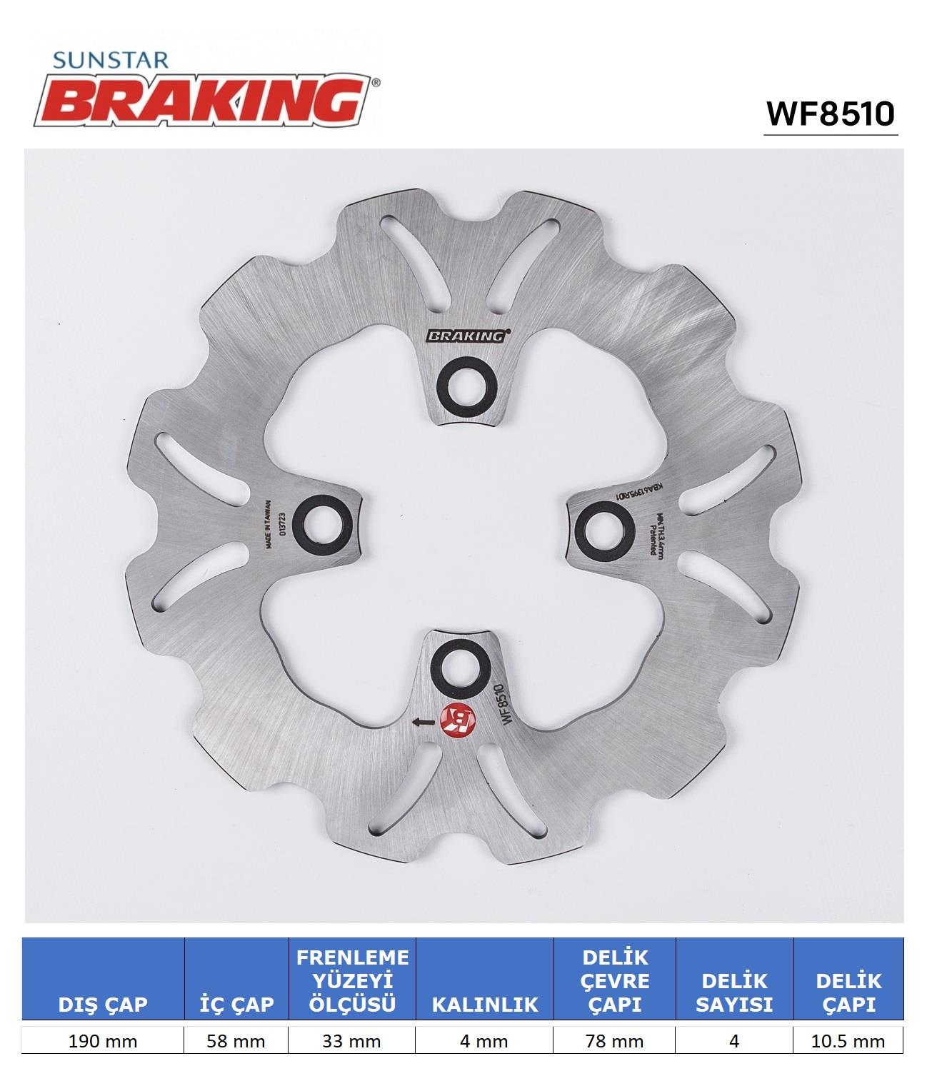 HONDA MSX 125 DALGALI ARKA FREN DİSKİ / HONDA / MSX 125 / 125cc / ARKA  / 2013-2014-2015-2016-2017-2018-2019-2020-2021-2022