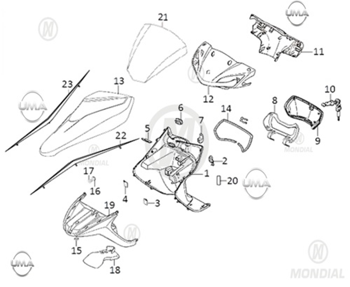 Mondial Ritmica Gidon Dekoratif Kapak Gri