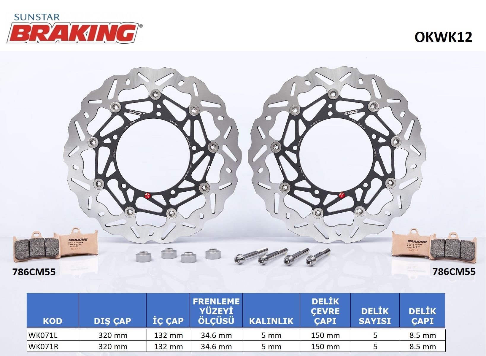 PERFORMANS FREN DİSKİ (SET) / HONDA / CRF L AFRICA TWIN / DCT / 1000cc / DİSK + BALATA SET / 2016-2017-2018-2019