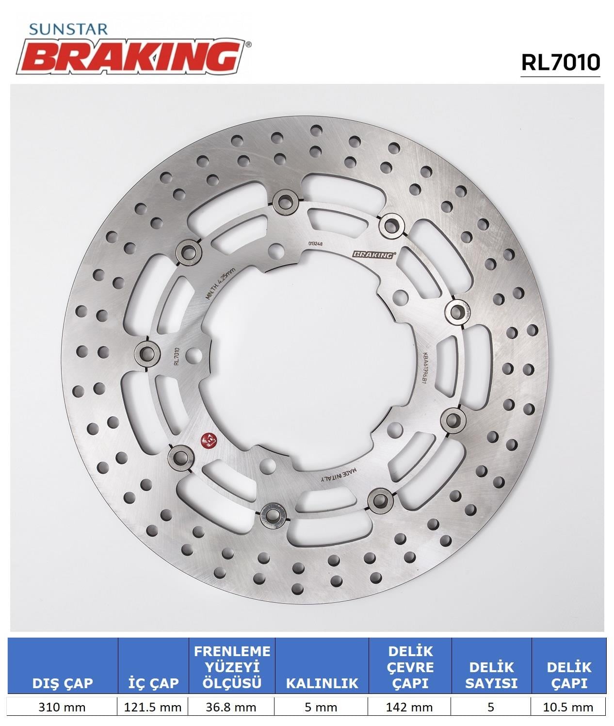 SUZUKI YUVARLAK ÖN FREN DİSKİ / SUZUKI / B-KING / 1300cc / ÖN İKİ TAKIM KULLANIR / 2008-2009-2010-2011