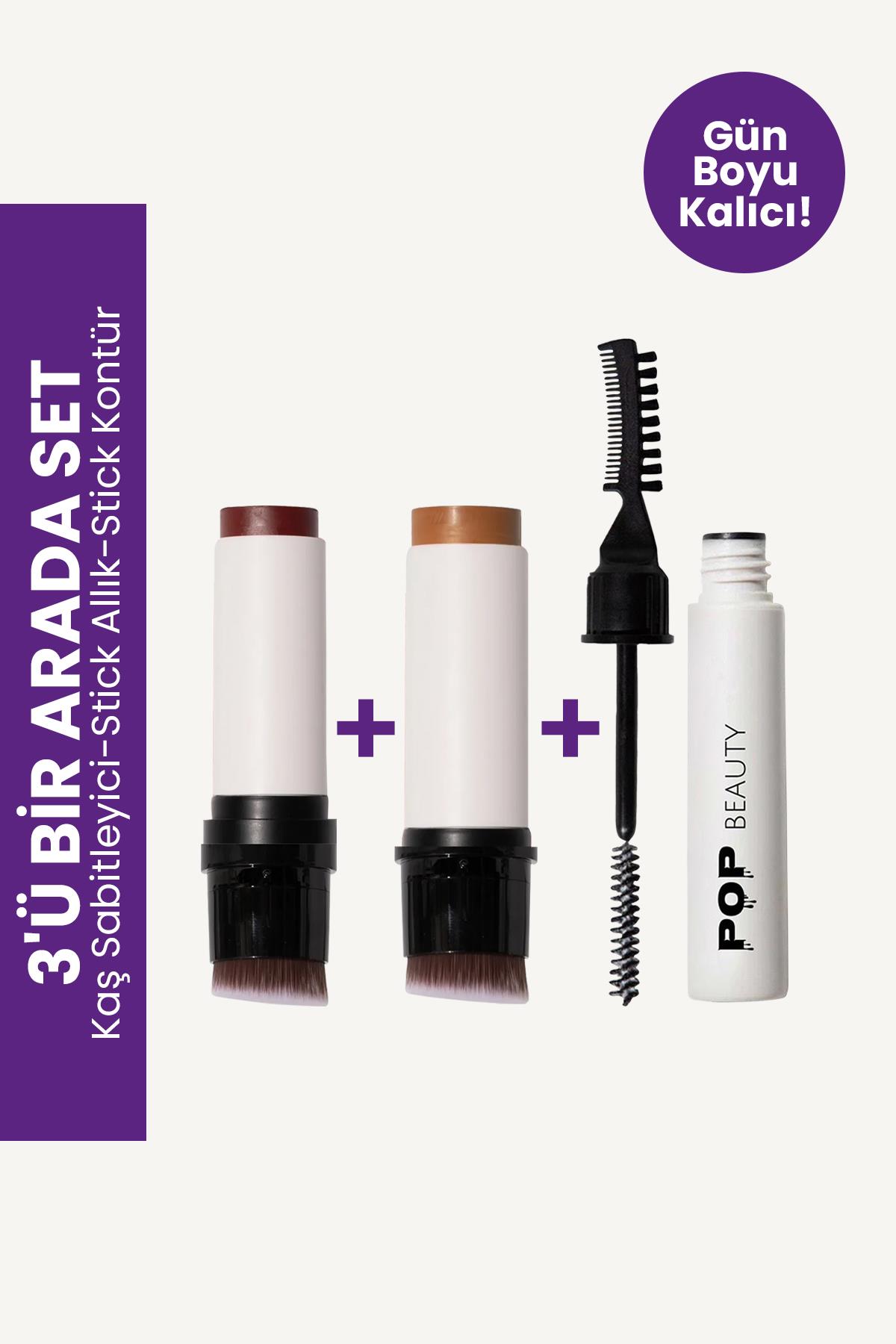 Kaş Sabitleyici, Stick Allık ,Stick Kontür 3'Ü Bir Arada Set