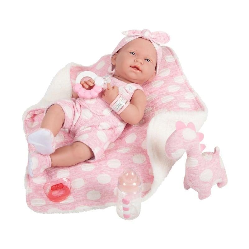 Berenguer Gerçekçi Yenidoğan Oyuncak Kız Bebek 38 cm - Pembe Dinazor