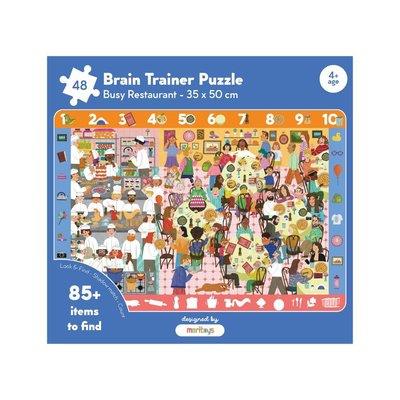 Brain Trainer Puzzle: Busy Restaurant 48 Parça Yapboz, Bulma, Sayma ve Eşleştirme Oyunu