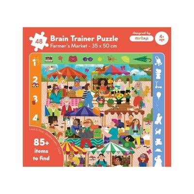 Brain Trainer Puzzle: Farmer’s Market 48 Parça Yapboz, Bulma, Sayma ve Eşleştirme Oyunu