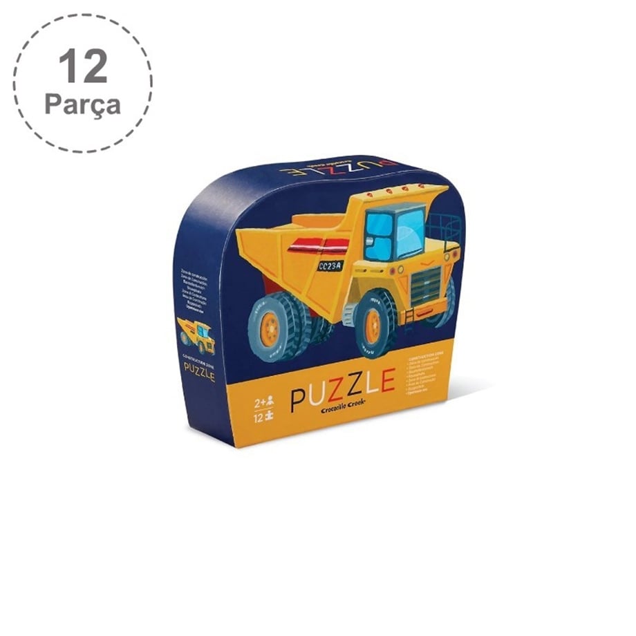 Crocodile Creek Mini Puzzle - 12 Parça - Construction Zone 