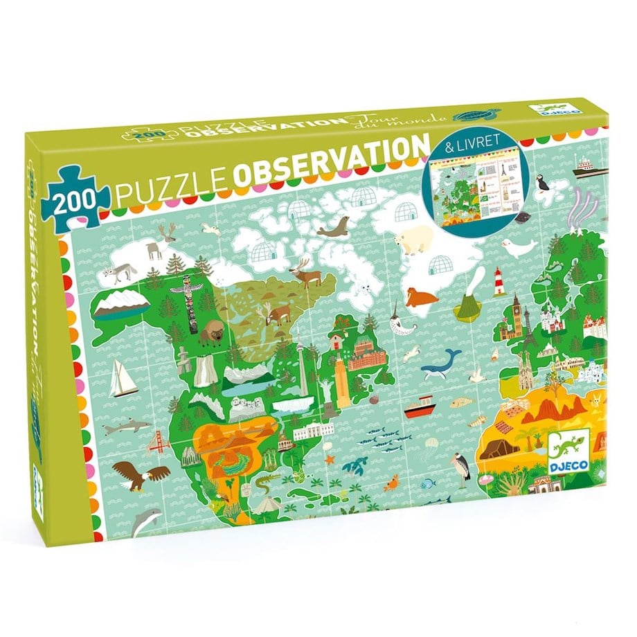 Djeco Klasik Puzzle 200 Parça/ Around The World 