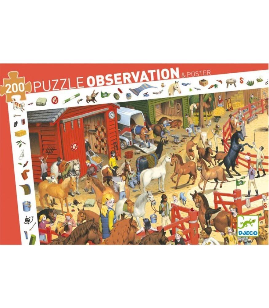 Djeco Klasik Puzzle 200 Parça/Horse Riding