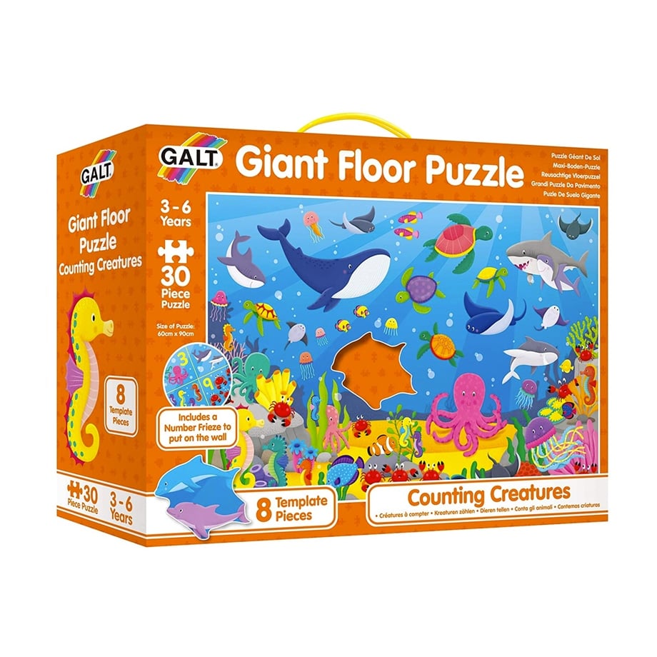 Giant Floor Puzzle Counting Creatures 30 parça 3-6 Yaş