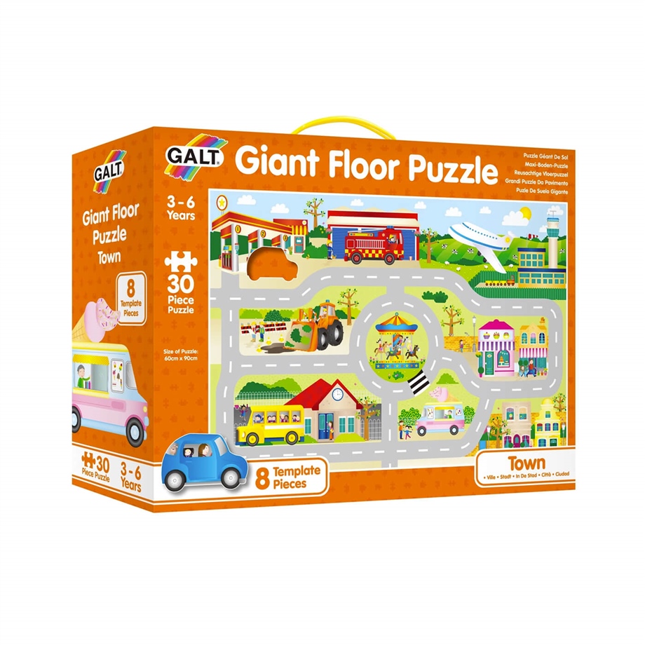 Giant Floor Puzzle Town 30 parça 3-6 Yaş