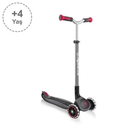 Gloober Master ışıklı katlanabilir Scooter siyah kırmızı