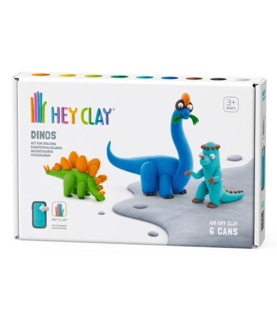 Hava ile Kuruyan Kil (6'lı kutu) - Dinozorlar (Stegosaurus, Pachycephalosaurus, Brachiosaurus)