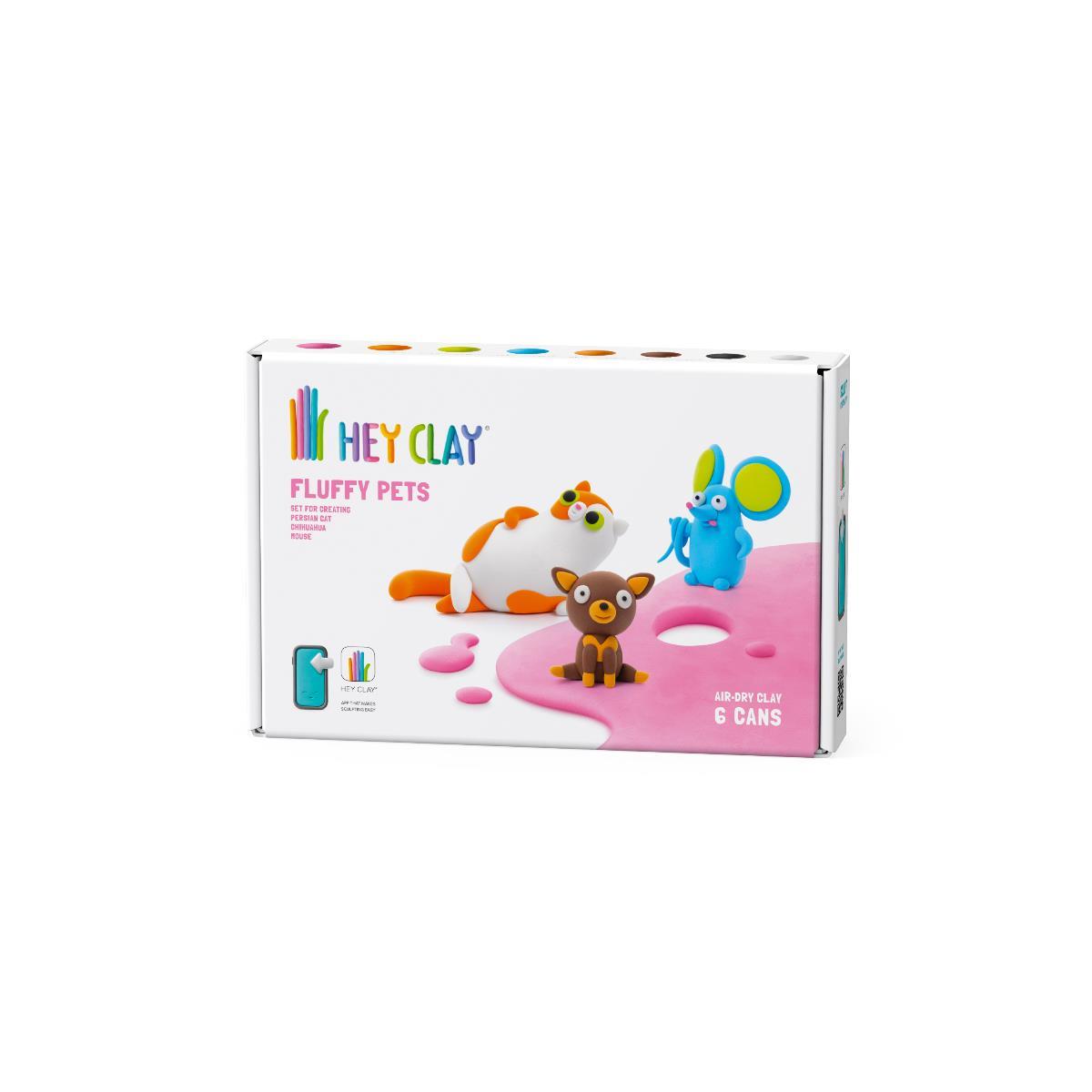 Hava ile Kuruyan Kil (6'lı kutu) - Sevimli Evcil Hayvanlar (İran Kedisi, Fare, Chihuahua)