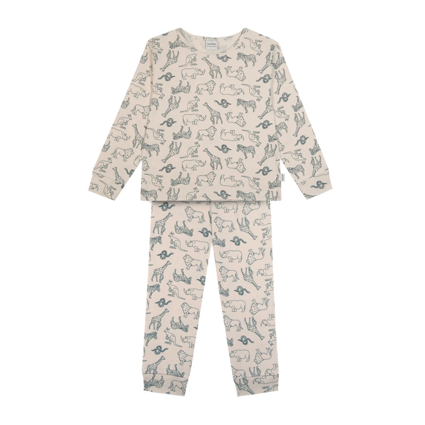 Hayvanlar Alemi Uzun Kollu Pijama Takımı
