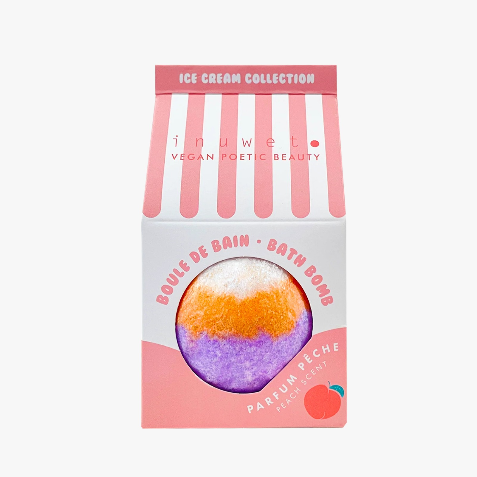INUWET BATH BOMB ICECREAM  PEACH