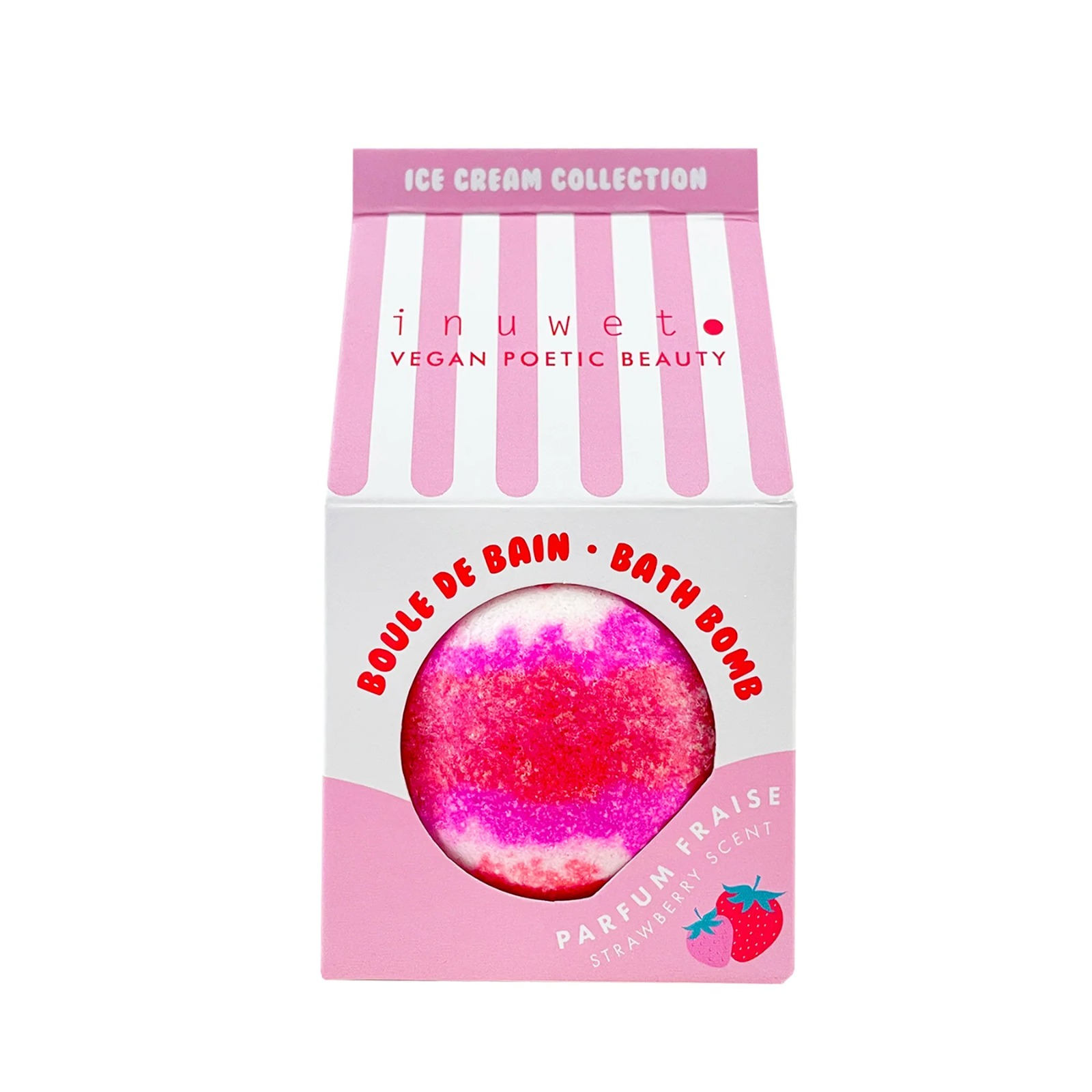 INUWET BATH BOMB ICECREAM STRAWBERRY