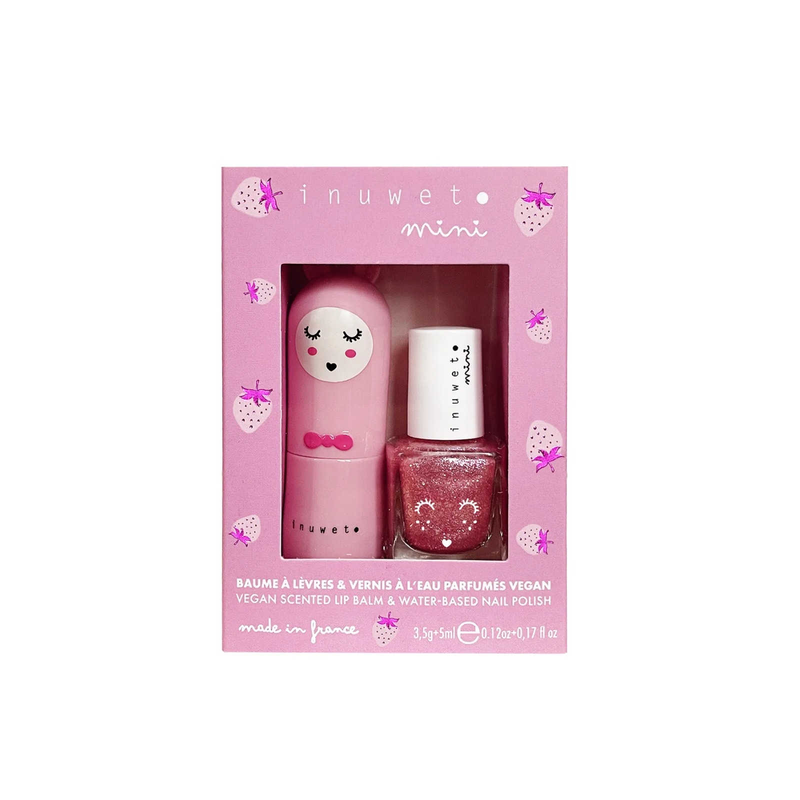INUWET DUO BOX LIP BALM PINK NAILIPOLISH