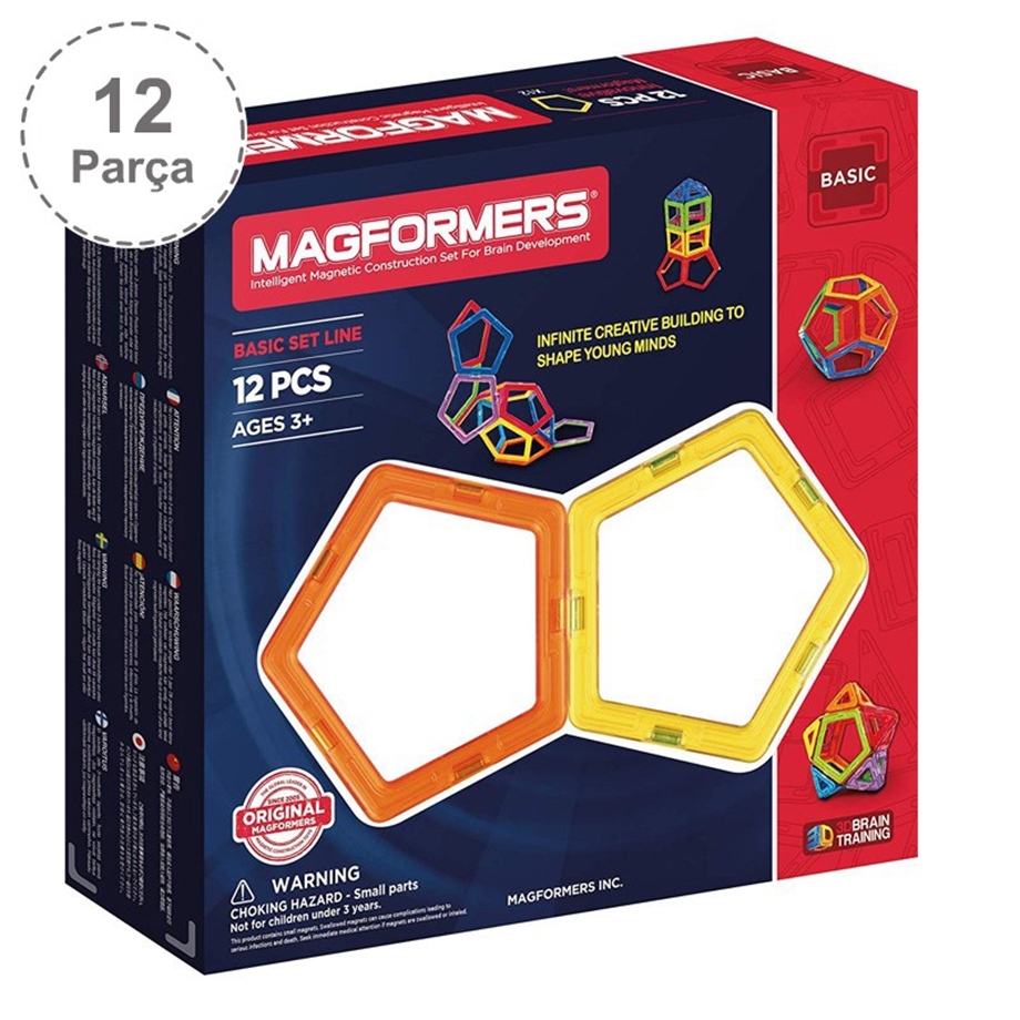 Magformers Mıknatıslı Basic Set - 12 Parça 