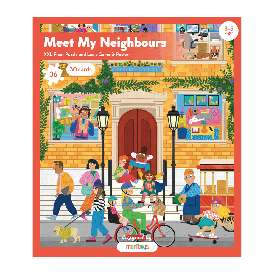 Meet My Neighbours - 36 Parça XXL Dev Yer Puzzle ve aktivite oyunu