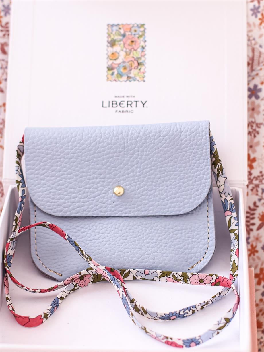 Mini Deri Çanta-French Blue