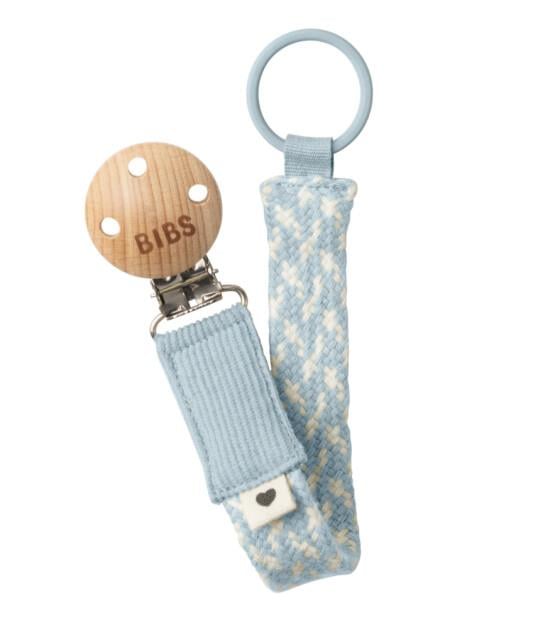 Paci Braid Emzik Askısı  - Baby Blue / Ivory