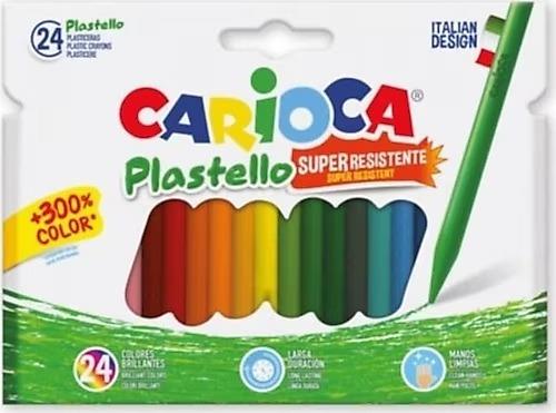 Plastello Elleri Kirletmeyen Yıkanabilir Pastel Boya Kalemi 24Lü