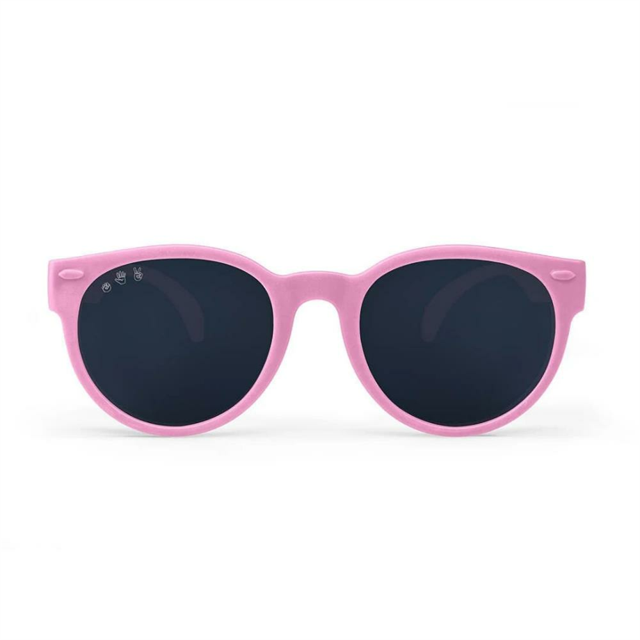 Popple Pembe Gri Standart Lens Çocuk Güneş Gözlüğü Round (2-4) 