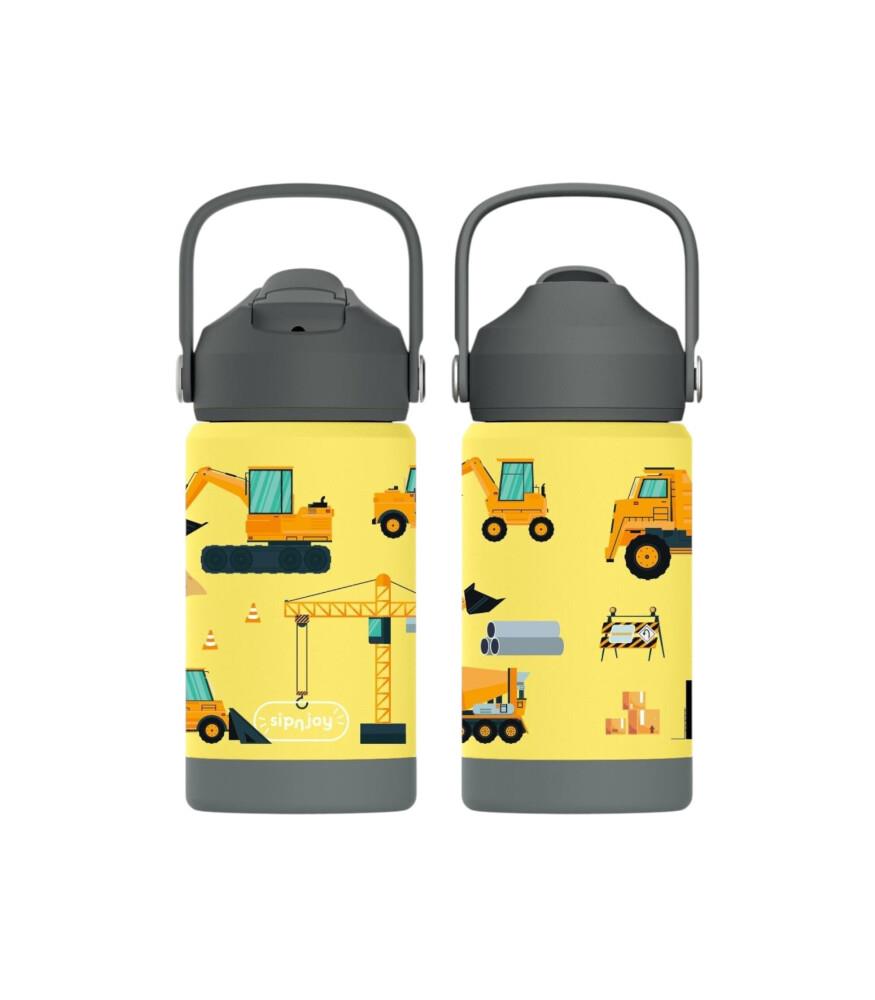 SipnJoy - FlipSip Çocuk Su Termosu | 360 ml - Builder Buddy
