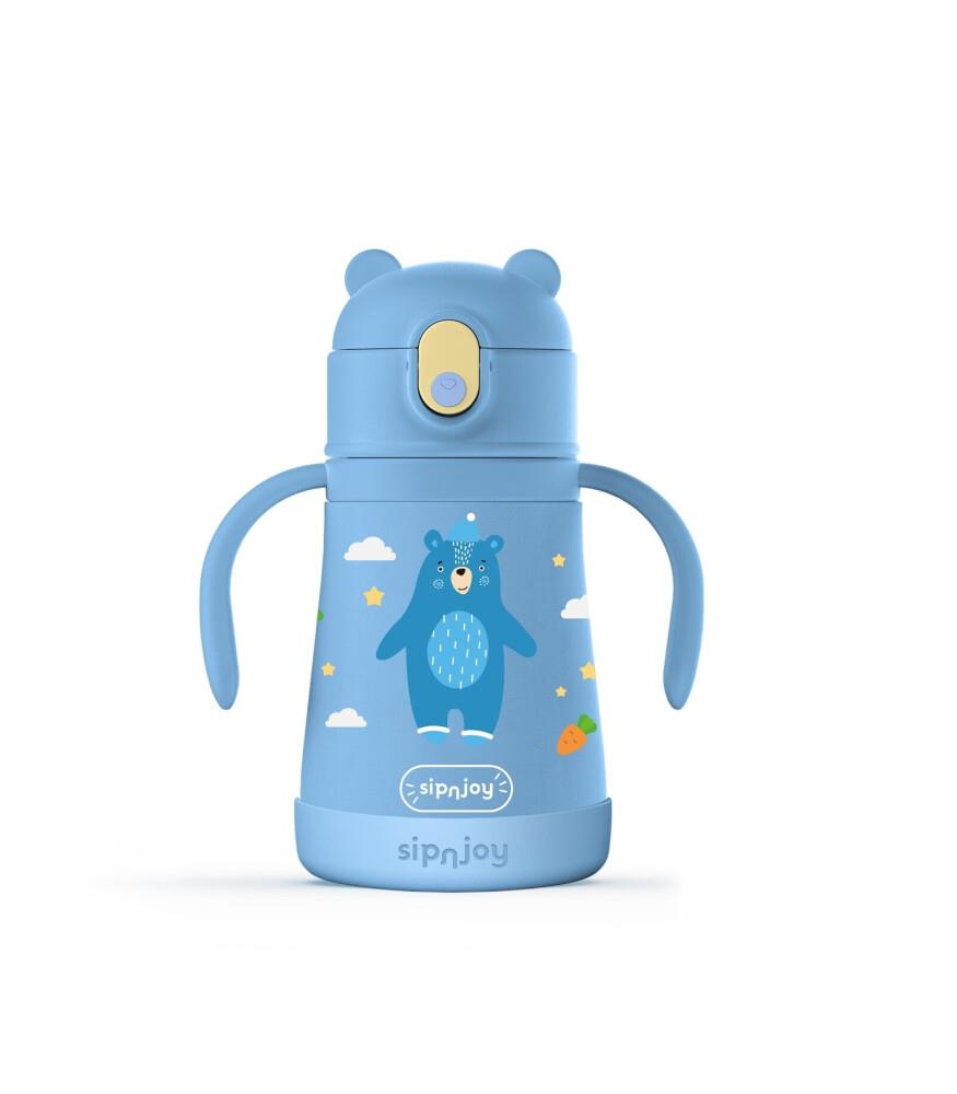 SipnJoy - SippyPals Çocuk Su Termosu | 360 ml -  Koyu mavi
