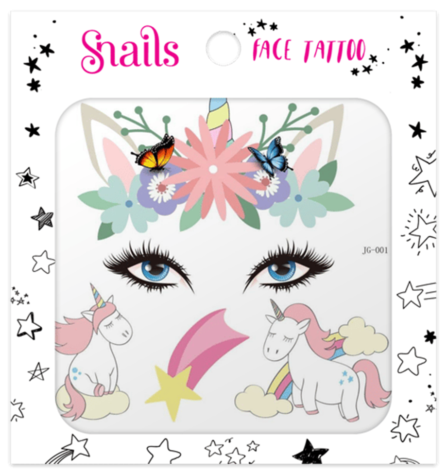 Snails Yüz Dövmesi - Unicorn Star