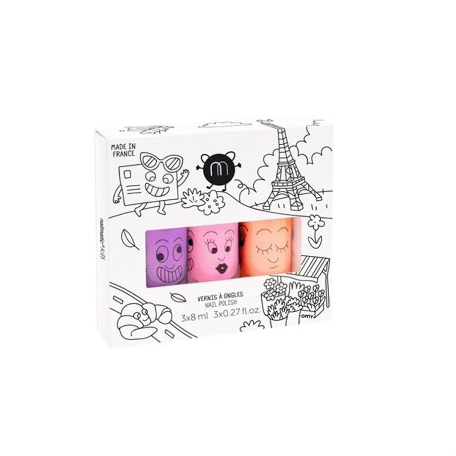 SU BAZLI TIRNAK CILASI / 3'LÜ CİLA SET PARIS 301 ( NEON )