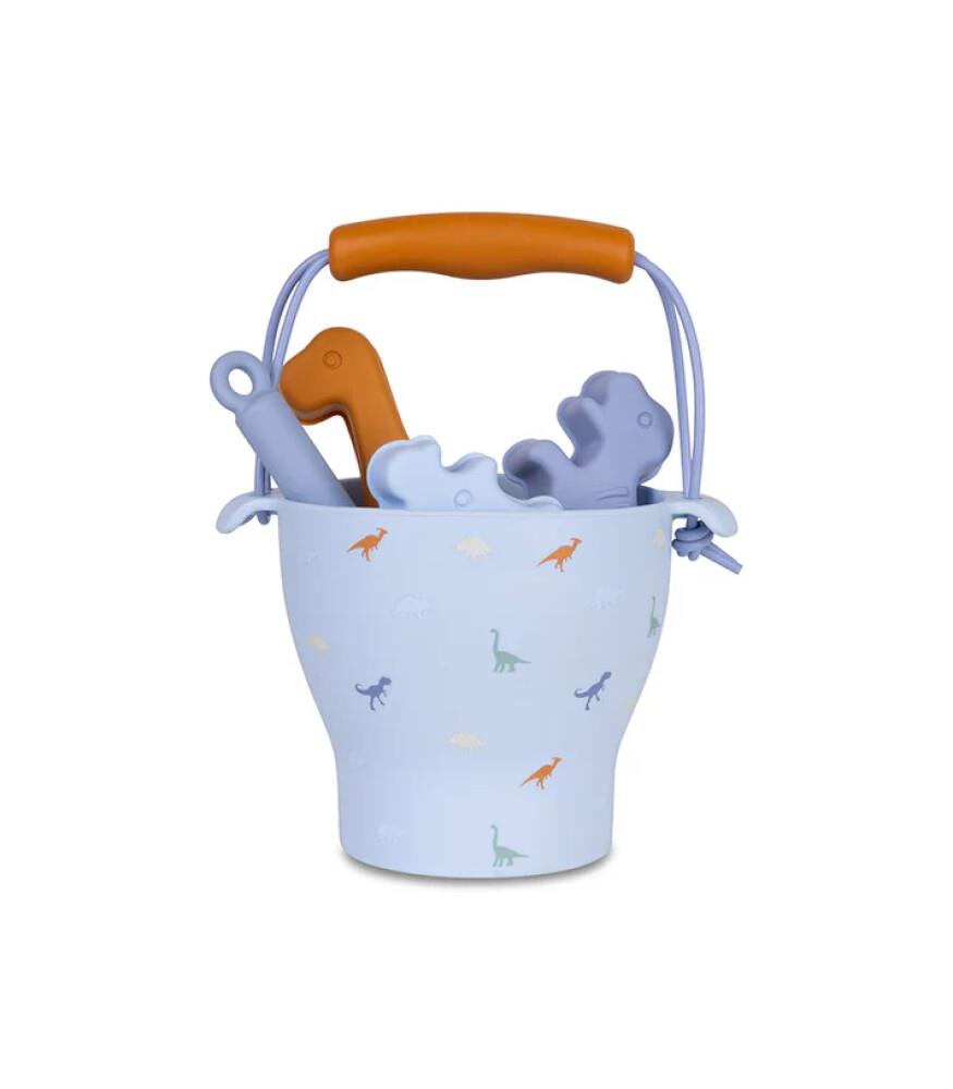Swim Essentials Dinosaur Silikon Oyuncak Seti -Kova, Kürek ve 3 adet Kalıp