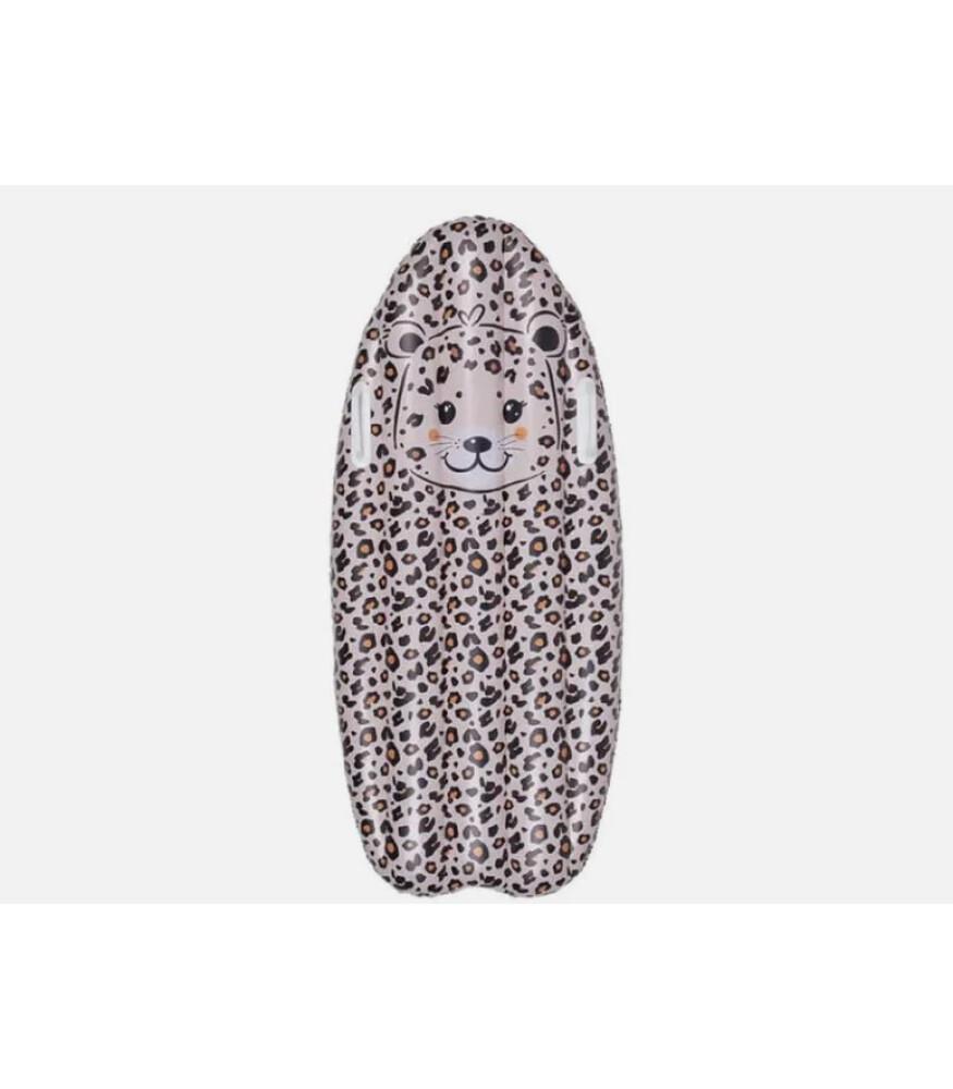Swim Essentials Leopard Beige Surfboard Tutacaklı Şişme Deniz ve Havuz Yatağı 120cm