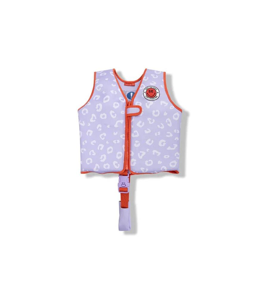 Swim Essentials Leopard Lila Köpük Dolgulu Yüzme Yeleği 3-6 Yaş