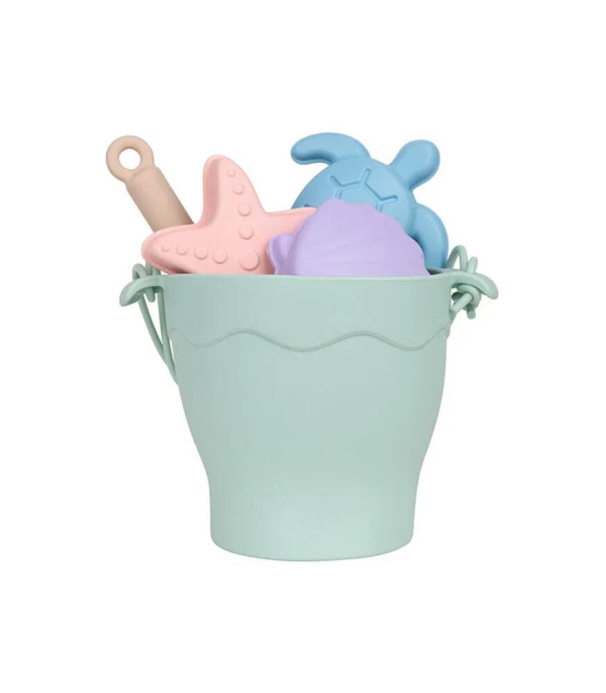 Swim Essentials Sea Animals Silikon Oyuncak Seti -Kova, Kürek ve 3 adet Kalıp