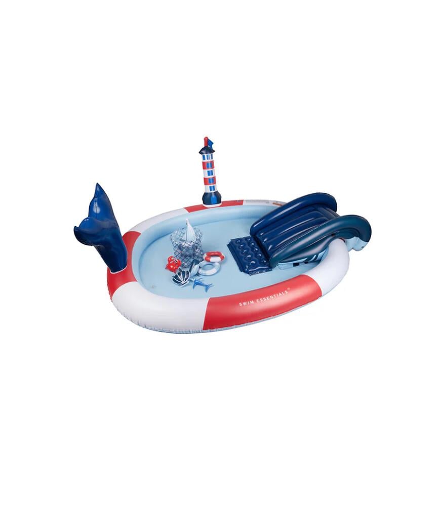 Swim Essentials Whale Fıskiyeli ve Kaydıraklı Şişme Oyun Havuzu 210cm