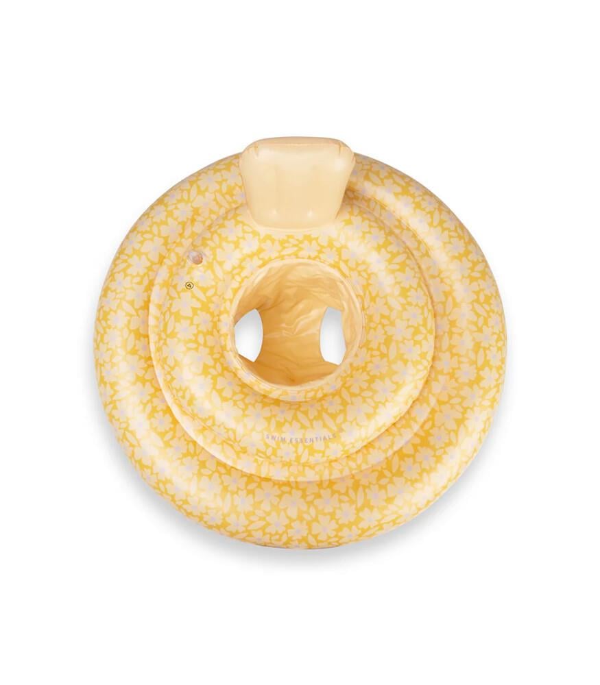 Swim Essentials Yellow Flowers Bebek Sırt Destekli Yüzme Simidi 0-1 Yaş