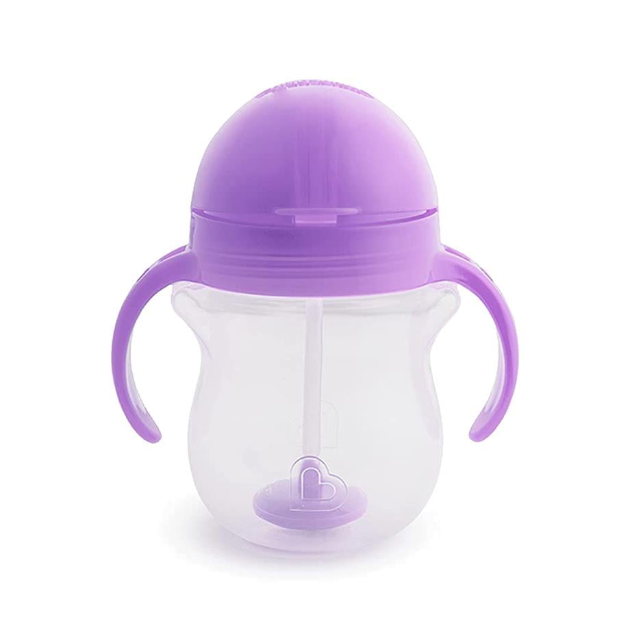 Tıklama Kilitli  Uçlu Alıştırma Bardağı,  6ay+207ml Mor