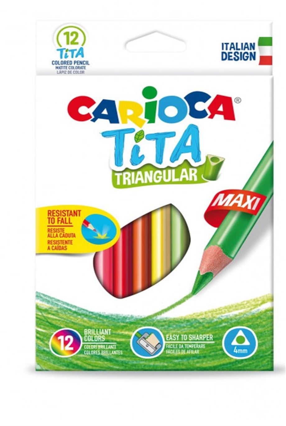 TITA JUMBO ÜÇGEN KURU BOYA KALEMİ 12'Lİ