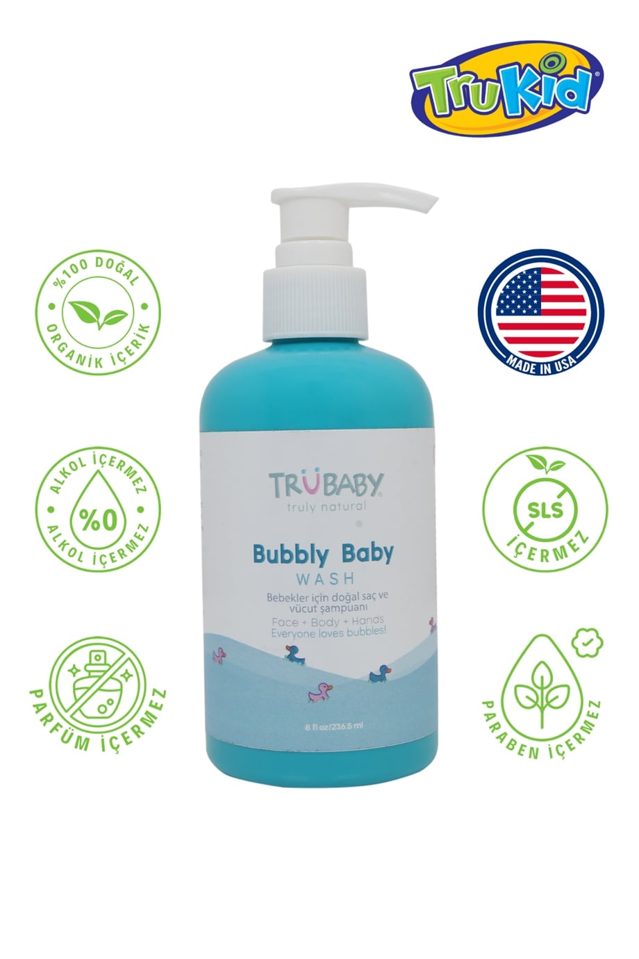 TRUBABY BUBBLE BABY BODY&HAIR WASH