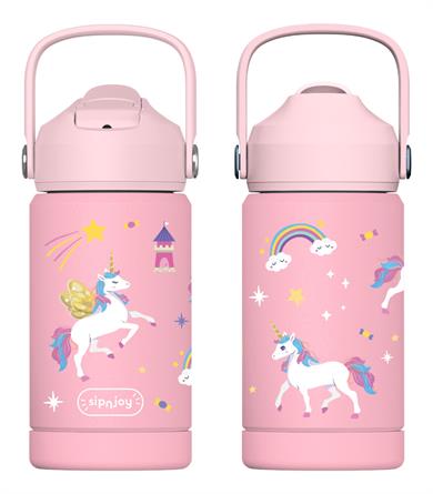 SipnJoy - FlipSip Çocuk Su Termosu | 360 ml - Golden Horn