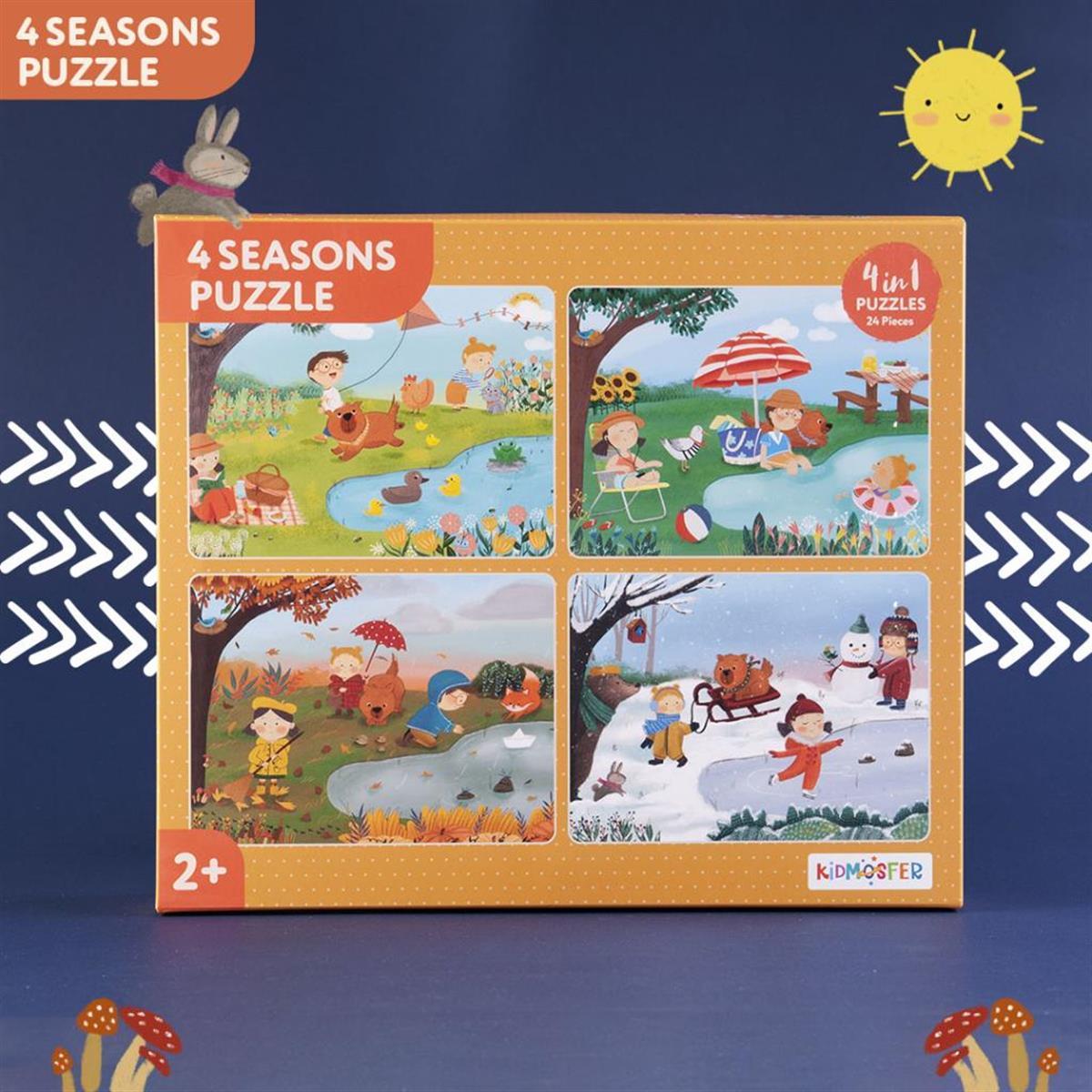 4 Seasons / 4 Mevsim 4'ü 1 Arada Puzzle (Yapboz) 6*4 Parça