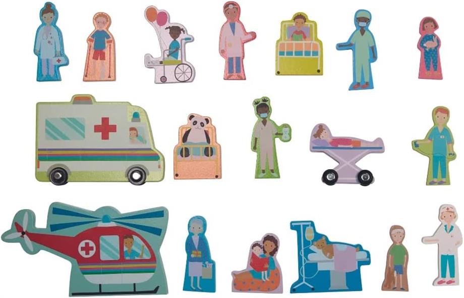 Ahşap Figürlü Oyun Kutuları / Happy Hospital