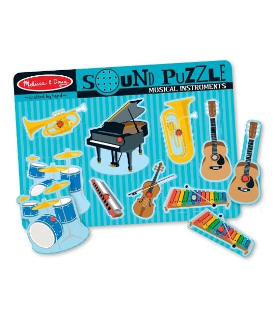 Ahşap Sesli Yapboz - Müzik Aletleri
