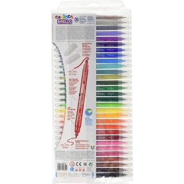 Bırello Süper Yıkanabilir Çift Taraflı Keçeli Boya Kalemi 30Lu