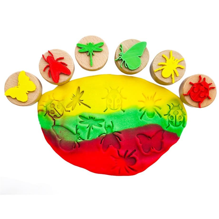 Böcekler Ahşap Damga Set